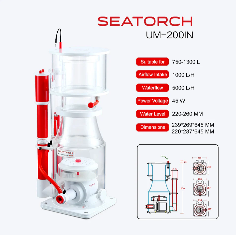 Seatorch Ultra Marine 200IN Protein Skimmer (Special Order Item)